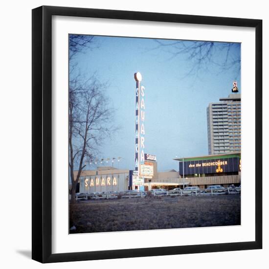 Vegas Hotels 1974-null-Framed Premium Photographic Print