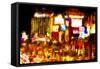 Vegas Night II - In the Style of Oil Painting-Philippe Hugonnard-Framed Stretched Canvas