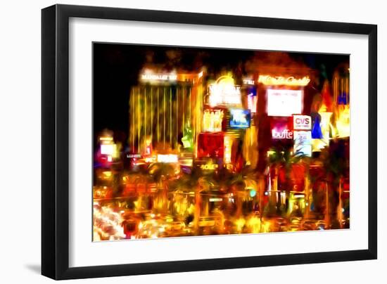 Vegas Night II - In the Style of Oil Painting-Philippe Hugonnard-Framed Giclee Print