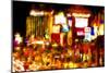 Vegas Night II - In the Style of Oil Painting-Philippe Hugonnard-Mounted Giclee Print