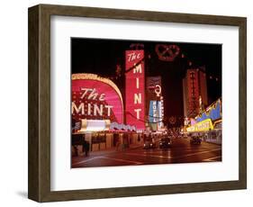 Vegas Strip Lights 1973-null-Framed Photographic Print