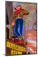 Vegas Vic Cowboy Neon Sign, Fremont Experience, Las Vegas-Michael DeFreitas-Mounted Photographic Print