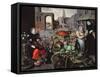 Vegetable and Flower Market-Arnout de Muyser-Framed Stretched Canvas