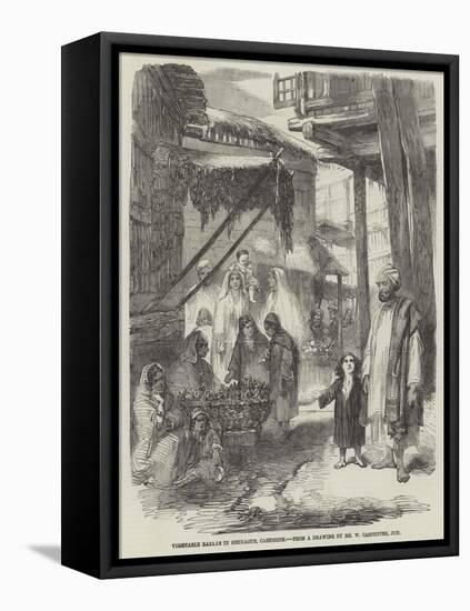 Vegetable Bazaar in Sirinagur, Cashmere-William Carpenter-Framed Stretched Canvas