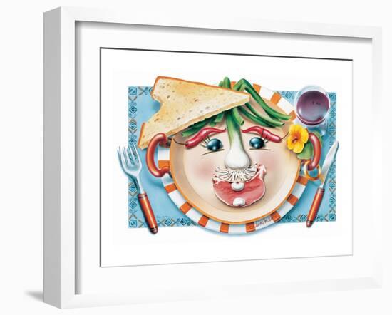 Vegetable Cotlet Face Plate-Renate Holzner-Framed Art Print