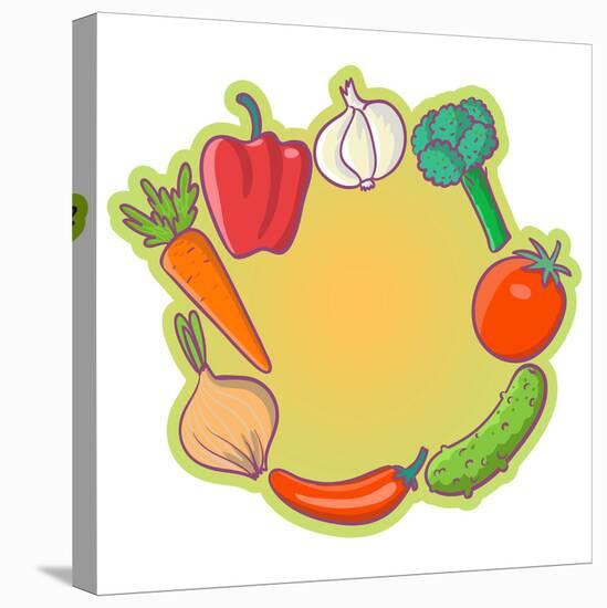 Vegetable Design-smilewithjul-Stretched Canvas