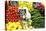 Vegetable Display at Nagycsarnok Market, Budapest, Hungary, Europe-Richard Nebesky-Stretched Canvas