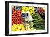 Vegetable Display at Nagycsarnok Market, Budapest, Hungary, Europe-Richard Nebesky-Framed Photographic Print