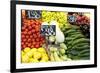 Vegetable Display at Nagycsarnok Market, Budapest, Hungary, Europe-Richard Nebesky-Framed Photographic Print