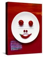 Vegetable Face on Plate-Dorota & Bogdan Bialy-Stretched Canvas