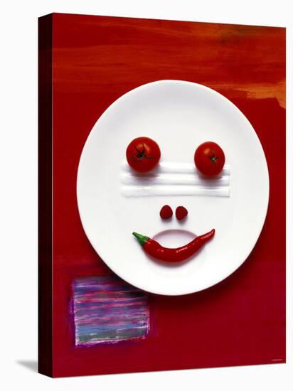 Vegetable Face on Plate-Dorota & Bogdan Bialy-Stretched Canvas