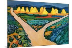 Vegetable Fields-Auguste Macke-Mounted Art Print