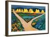 Vegetable Fields-Auguste Macke-Framed Art Print