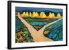 Vegetable Fields-Auguste Macke-Framed Art Print