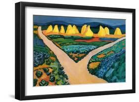 Vegetable Fields-Auguste Macke-Framed Art Print