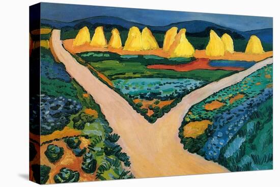 Vegetable Fields-Auguste Macke-Stretched Canvas