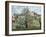 Vegetable Garden and Trees in Blossom, Spring, Pontoise-Camille Pissarro-Framed Art Print