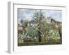 Vegetable Garden and Trees in Blossom, Spring, Pontoise-Camille Pissarro-Framed Art Print