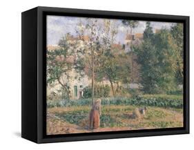 Vegetable Garden at the Hermitage, Pontoise, 1879-Camille Pissarro-Framed Stretched Canvas