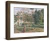 Vegetable Garden at the Hermitage, Pontoise, 1879-Camille Pissarro-Framed Giclee Print