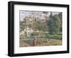 Vegetable Garden at the Hermitage, Pontoise, 1879-Camille Pissarro-Framed Giclee Print