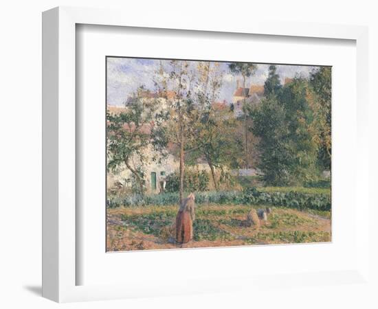 Vegetable Garden at the Hermitage, Pontoise, 1879-Camille Pissarro-Framed Giclee Print