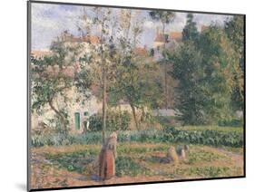 Vegetable Garden at the Hermitage, Pontoise, 1879-Camille Pissarro-Mounted Giclee Print