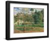 Vegetable Garden at the Hermitage, Pontoise-Camille Pissarro-Framed Art Print