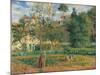 Vegetable Garden at the Hermitage, Pontoise-Camille Pissarro-Mounted Art Print