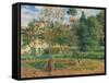 Vegetable Garden at the Hermitage, Pontoise-Camille Pissarro-Framed Stretched Canvas