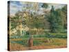 Vegetable Garden at the Hermitage, Pontoise-Camille Pissarro-Stretched Canvas