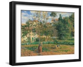 Vegetable Garden at the Hermitage, Pontoise-Camille Pissarro-Framed Art Print