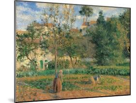 Vegetable Garden at the Hermitage, Pontoise-Camille Pissarro-Mounted Art Print