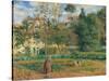 Vegetable Garden at the Hermitage, Pontoise-Camille Pissarro-Stretched Canvas