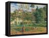 Vegetable Garden at the Hermitage, Pontoise-Camille Pissarro-Framed Stretched Canvas