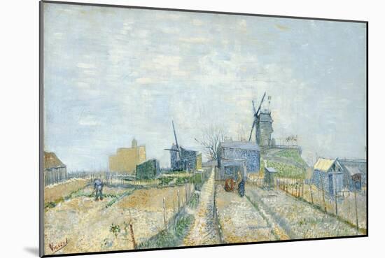 Vegetable Gardens at Montmartre, 1881-Vincent van Gogh-Mounted Giclee Print