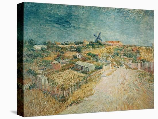 Vegetable Gardens on Montmartre-Vincent van Gogh-Stretched Canvas