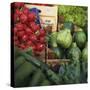 Vegetable Market: Zucchini and Red Radishes-Foodcollection-Stretched Canvas