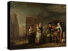 Vegetable Market-Nicolaes Maes-Stretched Canvas