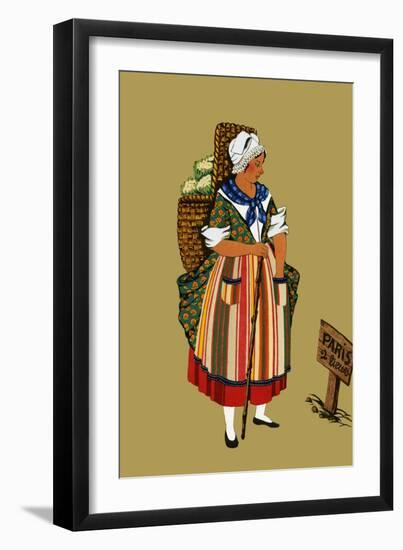 Vegetable Merchant from the Vicinity of Paris-Elizabeth Whitney Moffat-Framed Art Print