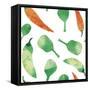 Vegetable Pattern 2-Summer Tali Hilty-Framed Stretched Canvas