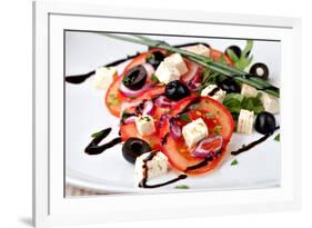 Vegetable Salad with Feta Cheese-Gresei-Framed Photographic Print