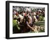 Vegetable Seller, Osh Bazaar, Bishkek, Kyrgyzstan, Central Asia-Upperhall-Framed Photographic Print