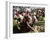 Vegetable Seller, Osh Bazaar, Bishkek, Kyrgyzstan, Central Asia-Upperhall-Framed Photographic Print