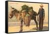 Vegetable Seller with Donkey, Italy-null-Framed Stretched Canvas