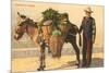 Vegetable Seller with Donkey, Italy-null-Mounted Premium Giclee Print