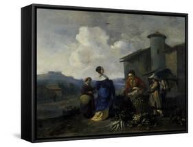 Vegetable Seller-Hendrick Mommers-Framed Stretched Canvas