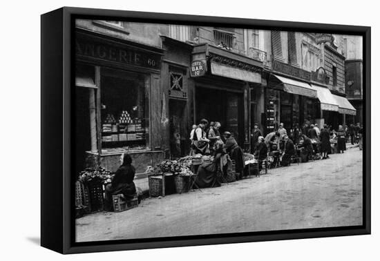 Vegetable Sellers in the Central Market Quarter, Paris, 1931-Ernest Flammarion-Framed Stretched Canvas