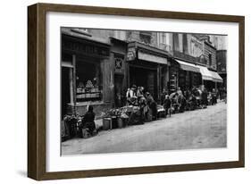 Vegetable Sellers in the Central Market Quarter, Paris, 1931-Ernest Flammarion-Framed Giclee Print