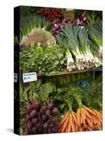 Vegetable Stall at Saturday Market, Salamanca Place, Hobart, Tasmania, Australia-David Wall-Stretched Canvas